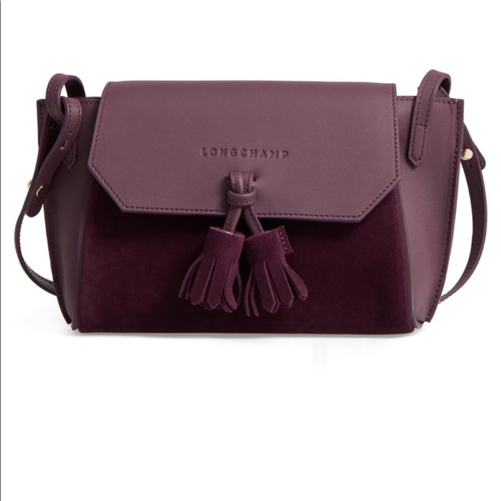 Longchamp Penelope suede & leather Cross body bag